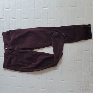 Burgundy skinny cords